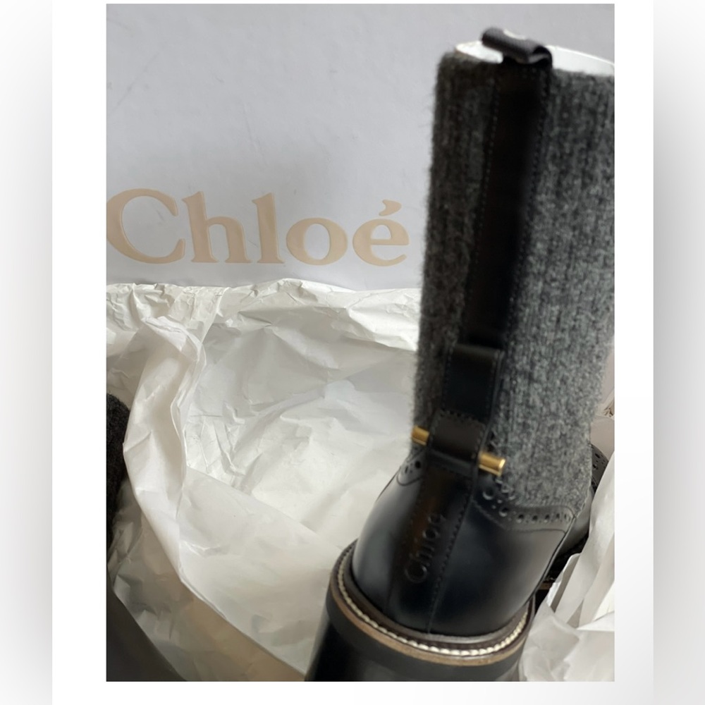 Chloé leather sock boots . New. Comes with box . 37.5 EU